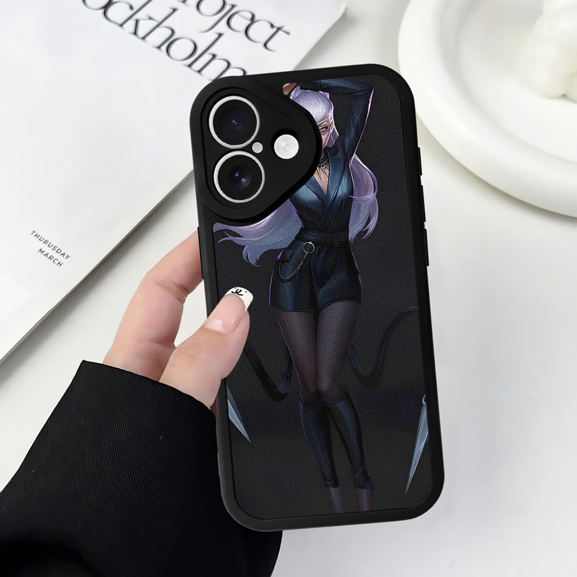 （画像用） リーグ・オブ・レジェンド League of Legends LOL 【iPhone 16シリーズ対応】シリコンスマホケース（レザー調） 材質：シリコン